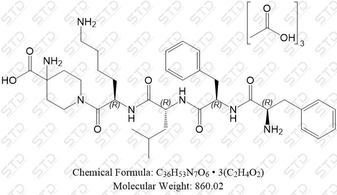 地克法林 三醋酸盐 1024828-77-0(free base) C36H53N7O6 • 3(C2H4O2