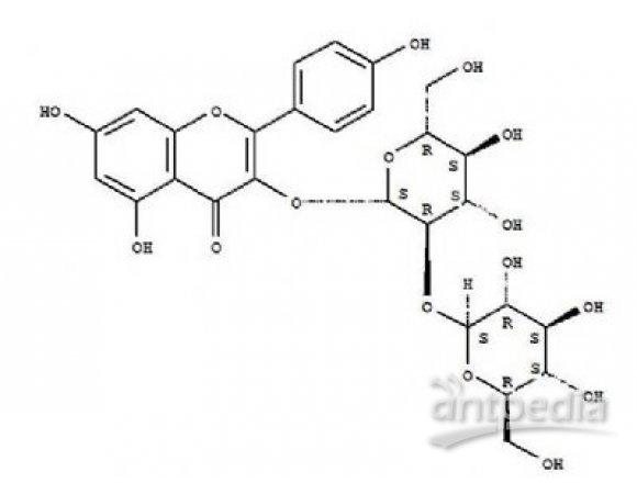 上海同田标准品山奈酚-3-O-β-D-槐糖苷/山奈酚-3-O-槐糖苷19895-95-5中草药对照品中药对照品