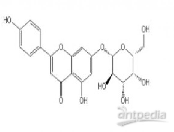 上海同田中草药对照品标准品大波斯菊苷Apigenin-7-O-glucoside578-74-5中药对照品