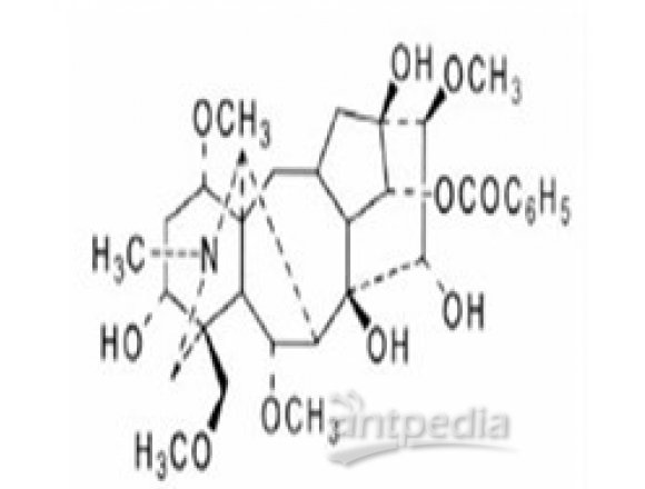 上海同田中草药对照品标准品苯甲酰新乌头原碱Benzoylmesaconine63238-67-5