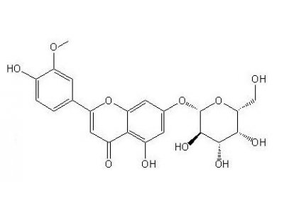 上海同田中草药标准品柯伊利素-7-O-葡萄糖苷Chrysoeriol-7-O-β-D-glucopyranoside19993-32-9