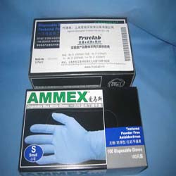 美国AMMEX一次性丁腈手套（无粉防滑
