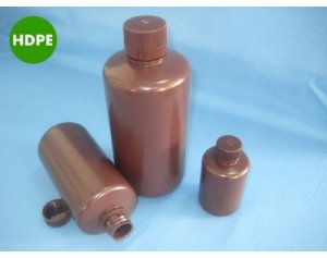 250ml棕色小口塑料圆瓶（HDPE材质）