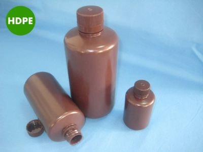 250ml棕色小口塑料圆瓶（HDPE材质）