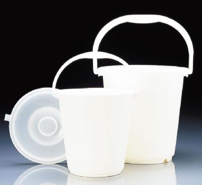 桶白色标刻度配套紧密咬合盖子透明桶体为高密度PE材质