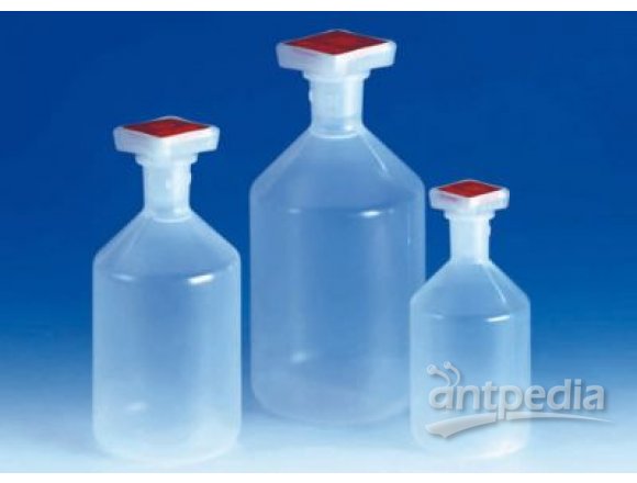 窄口试剂瓶透明带PP材质的NS塞子瓶体为PP材质瓶体带柄
