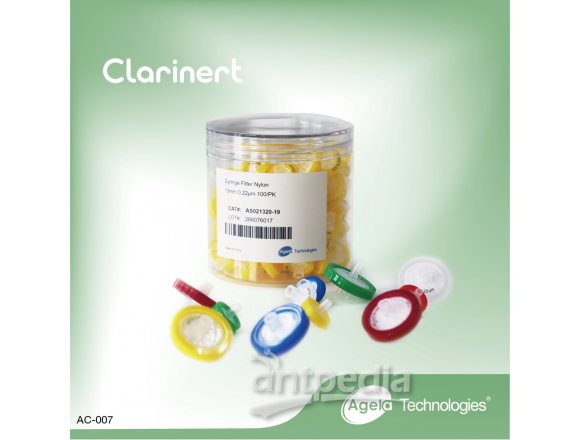 艾杰尔Clarinert针式过滤器33mm;0.22μm;100/PK