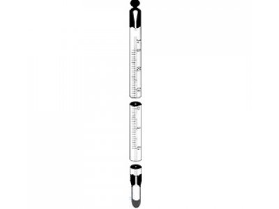 STIRRING THERMOMETERS, SOLID STEM,  DIFICO GRADUATION, -10 + 50|C,  DIA. 6-7MM, L LENGTH: 200 MM