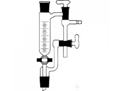 INTERMEDIATE RECEIVERS, ANSCHüTZ-THIELE,  GRADUATED,PTFE-STOPCOCK, W. STRAIGHT ADAPTER,  WITH COOLING JACKET, S + C ST 29/32, 250 ML, GL 14