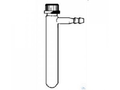 SUCTION TUBE WITH SIDE HOSE CONN.  LENGTH 180 MM, GL 25, SCREW CAP WITH HOLE,  GASKET W. PTFE-WASHER