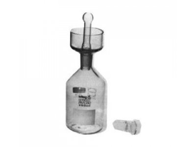 BOD BOTTLES, KARLSRUHER BOTTLES, 300 ML  DURAN, WITH FUNNEL, WITHOUT STOPPER, ST 19/26