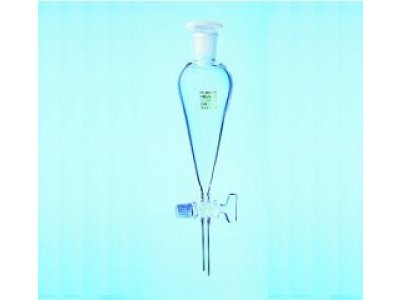 SEPARATORY FUNNELS, 100 ML, SQUIBB, BORO. GLASS 3.3,   UNGRADUATED, PE-STOPPERS, WITH SOLID ST-STOPC