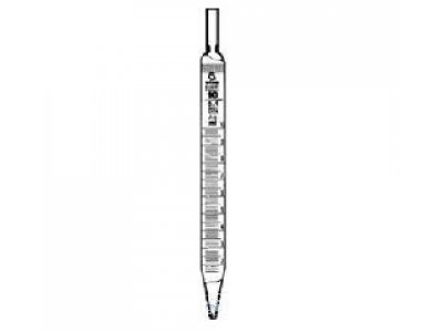 GRAD. PIPETTES, SHORTIE, DIN-AS, MOUTH PIECES,  25 ML, FOR OFFICIALLY TESTING, ORANGE