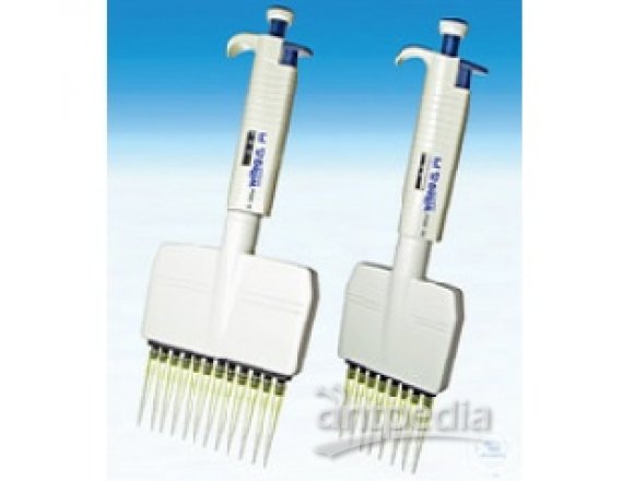 MULTIPLE CHANNEL PIPETTE, DIGITAL,   WITH TIP EJECTOR, 12-CHANNEL-PIPETTE,  CONFORMITY CERTIFIED, VOLUME  0,5 -10 UL