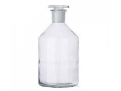 BOTTLES,CONICAL SHOULDER,NARROW  MOUTH,  CLEAR SODA-GLASS W. ST-GLASS-STOPPER,ST 29/32, 2000 ML