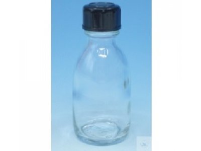BOTTLES, NARROW NECK, 500 ML, CLEAR GLASS,  WITH SCREW CAP