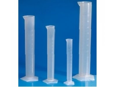 GRAD.CYLINDERS,FROM PLASTIC, PP, TRANSPARENT,  PROMINENT GRADUATED 10:0,2 ML,HEIGHT 140 MM,O.D. 13 M
