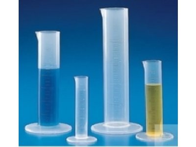 GRADUATED CYLINDERS, LOW SHAPE, PP,  TRANSPARENT, CAPACITY: 1000 ML