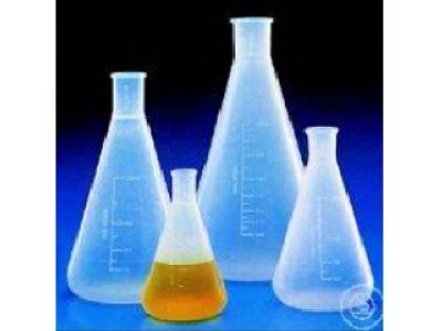 ERLENMEYER FLASKS, PP, WIDE MOUTH, 500 ML,  TRANSPARENT, WITH ST-STOPPER 24/29
