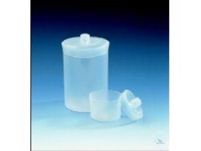 WEIGHING BOTTLES, PP, TRANSPARENT,  KNOB ON LID, 400 ML, OD 70 MM, HEIGHT 120 MM