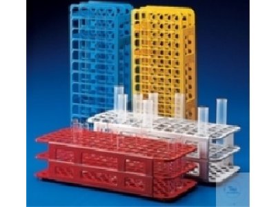 TEST TUBE RACKS, DIVISIBLE, PP, 40 HOLES,  AUTOCLAVABLE UP TO 121 °C, FOR TEST TUBES   O.D. 25 MM,