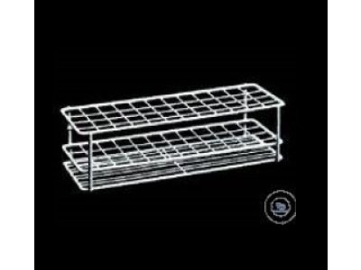 TEST TUBE RACKS, STAINLESS STEEL WIRE,   H. 70 MM, L. 180 MM, W. 60 MM,COMPARTMENT   SIZE 28 X 28 MM