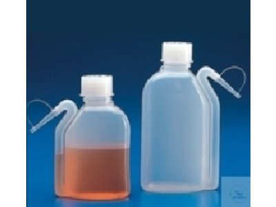 WASHING BOTTLES, PP, NEW SHAPE, 500 ML,   SCREW CAP GL 32, WITH INTEGRATED SPRAYING INSERT