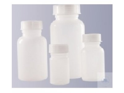 BOTTLES PE ROUND, WITH SCREW CAP.  WIDE MOUTH TRANSPARENT  50 ML, GL 32