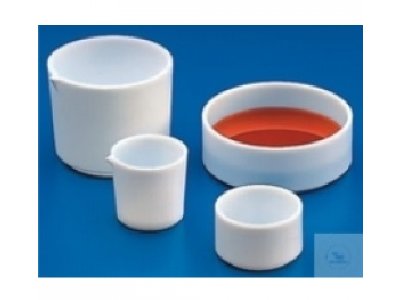 EVAPORATING DISHES, PTFE,  LOW FORM, WITJ SPOUT AND NOTATION  25 ML
