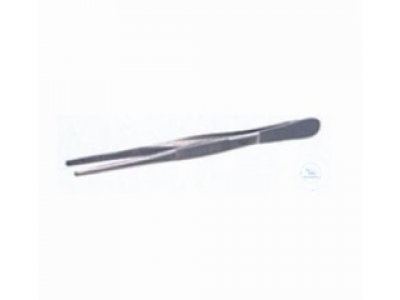 Forceps, length: 115 mm, blunt, straight, stainless steel