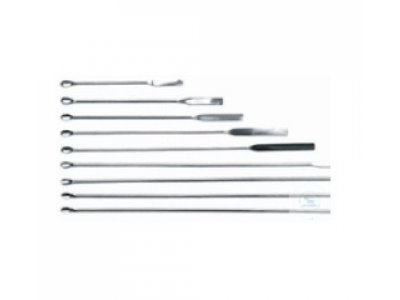 Micro spoon spatula, length 130 mm, spatula 40 x 6 mm,  spoon 9 x 5 mm, stainless steel