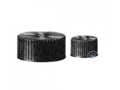 SCREW CAPS, CLOSED,   WITH SEALING DISC PTFE/BUTYL-RUBBER,   MADE FROM BLACK PP, CAP SIZE N-8