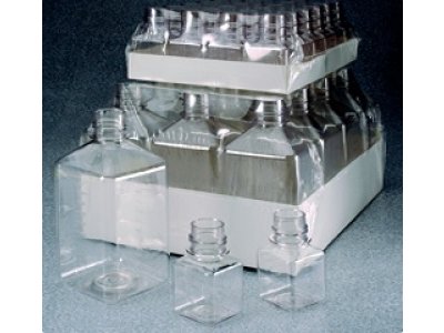 无菌，PET 有刻度诊断瓶，无盖，对苯二酸乙二醇酯，125毫升容量，每箱40