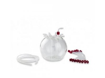 Central collection flask 2.5l  8 port, Teflon tubing & fittings
