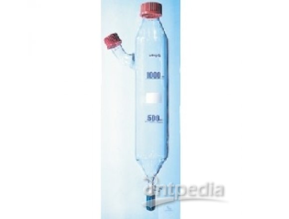 EXTRACTION FUNNELS F. SHAKERS  1000 ML, W. FILLER PIPE GL 45  CENTER-NECK GL 45, PTFE-VALVE-  STOPCO