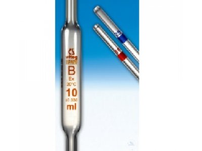 VOLUMETRIC PIPETTES, 10 ML, DIN-B, DIN 12690,   WITHOUT WAITING TIME, COLOR-CODE-RED,   MINIMUM PACK