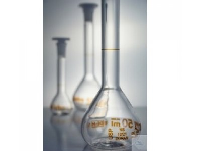 100mL，容量瓶，USP级，透明，3.3玻璃，误差±0.08mL，ST 12/21，PE顶塞，棕标，含证书