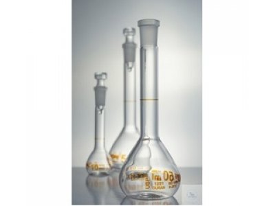 200mL，容量瓶，USP级，透明，3.3玻璃，误差±0.10 mL，ST 14/23，玻璃顶塞，棕标，含CNAS计量校准实验室资