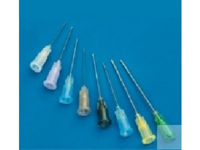 Injection needles, ? 0.8 x L 120mm, extra long,  with chromed-messing Luer-Lock tip, stainless steel  Case = 12 pcs.