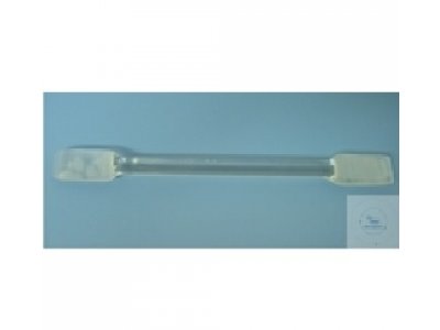 SPATULA, DOUBLE, OVERALL LENGTH 165 MM,   ROD DIA. 8 MM, BLADE SIZE 30 X 15 MM, EDGED,  BORO. 3.3, H