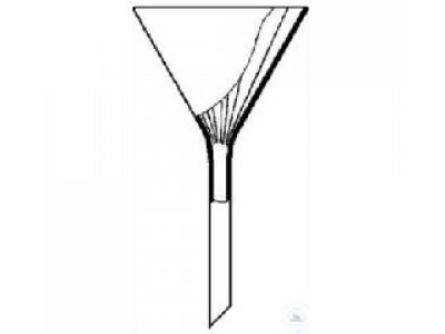 FUNNELS, RIBBED, ANGLE 60°, GW-GLASS,   O.D. 200 MM