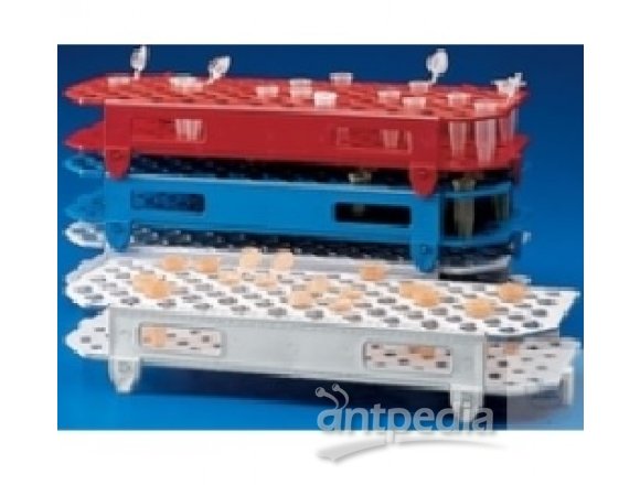 TEST TUBE RACKS, PP, DIVISIBLE, 100 HOLES,   AUTOCLAVEABLE, FOR REACTIONS VESSELS, COLOR   WHITE, DI