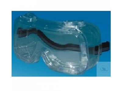LABORATORY PROTECTION GOGGLES,  MADE OF TRANSPARENT PLASTIC