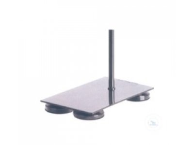 Stand bases, 300 X 150 mm, thread M10, 1 adjustable foot,  with antislide rubber protection, made of stainless steel