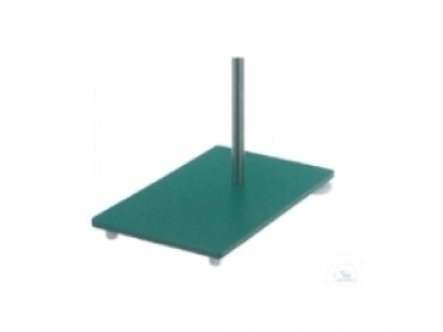Stand base made of stell hammereffect green painted,  with winding M10 for rod, Dimensions 210 x 130 mm,  weight 1,8 Kg