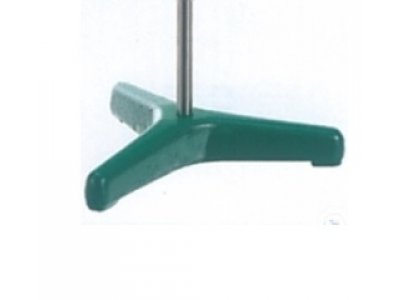 Stand tripod base, ? 240 mm, length 125 mm,  winding M10, made of malleable iron, green lacquired