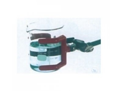 Condenser clamps, cast iron, length 160 mm,   opening 50 - 100 mm ?, finger with PVC coating