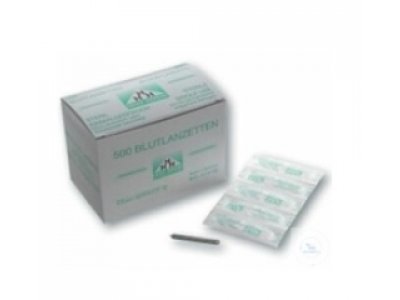 BLOOD LANCETS, DISPOSABLE,  SINGLE STERILE PACKED, STAINLESS STEEL,  1 000 PCS. IN CARTON