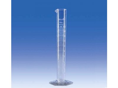 Graduated cylinder, SAN, class B, tall form, moulded scale, 2000 ml