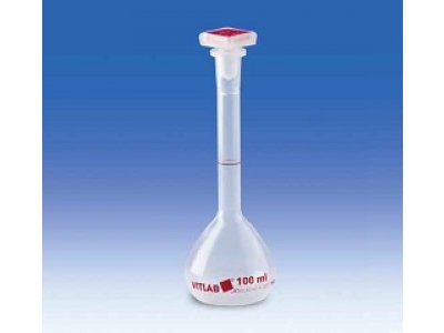Volumetric flask, PMP, class B, with stopper NS 10/19, PP, 25 ml
